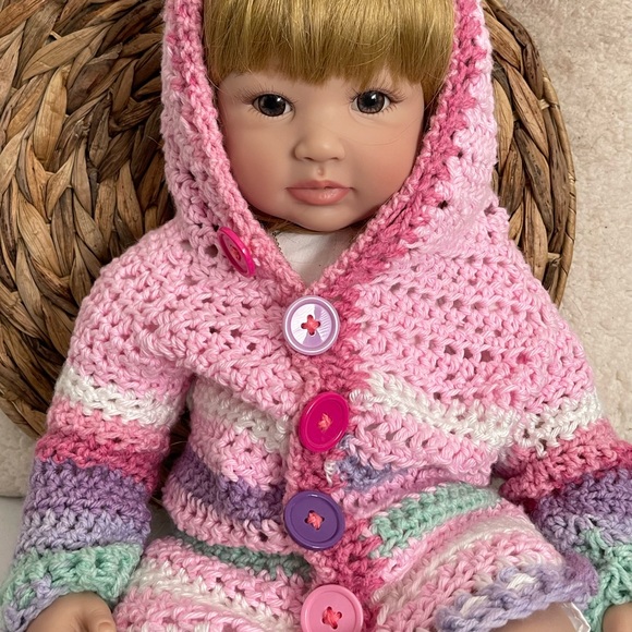 Other - Handmade Crochet Baby Girl Sweater